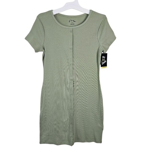 Art Class Girls Ribbed Sage Green Short Sleeve Dress Size Large School Casual - Picture 4 of 9